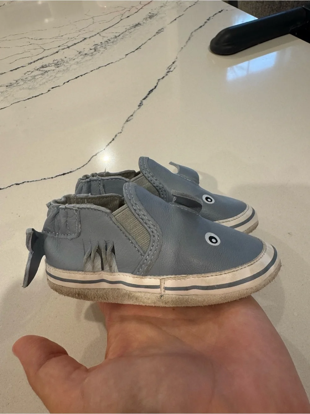 Robeez Blue Shark Slip-On Baby Shoes